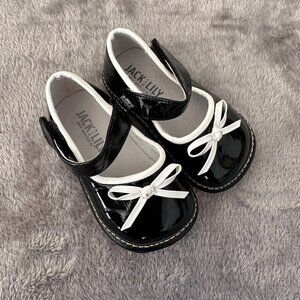 Jack & Lily Black Patent Mary Jane Shoes Toddler Size 6-12 Months Baby Girl